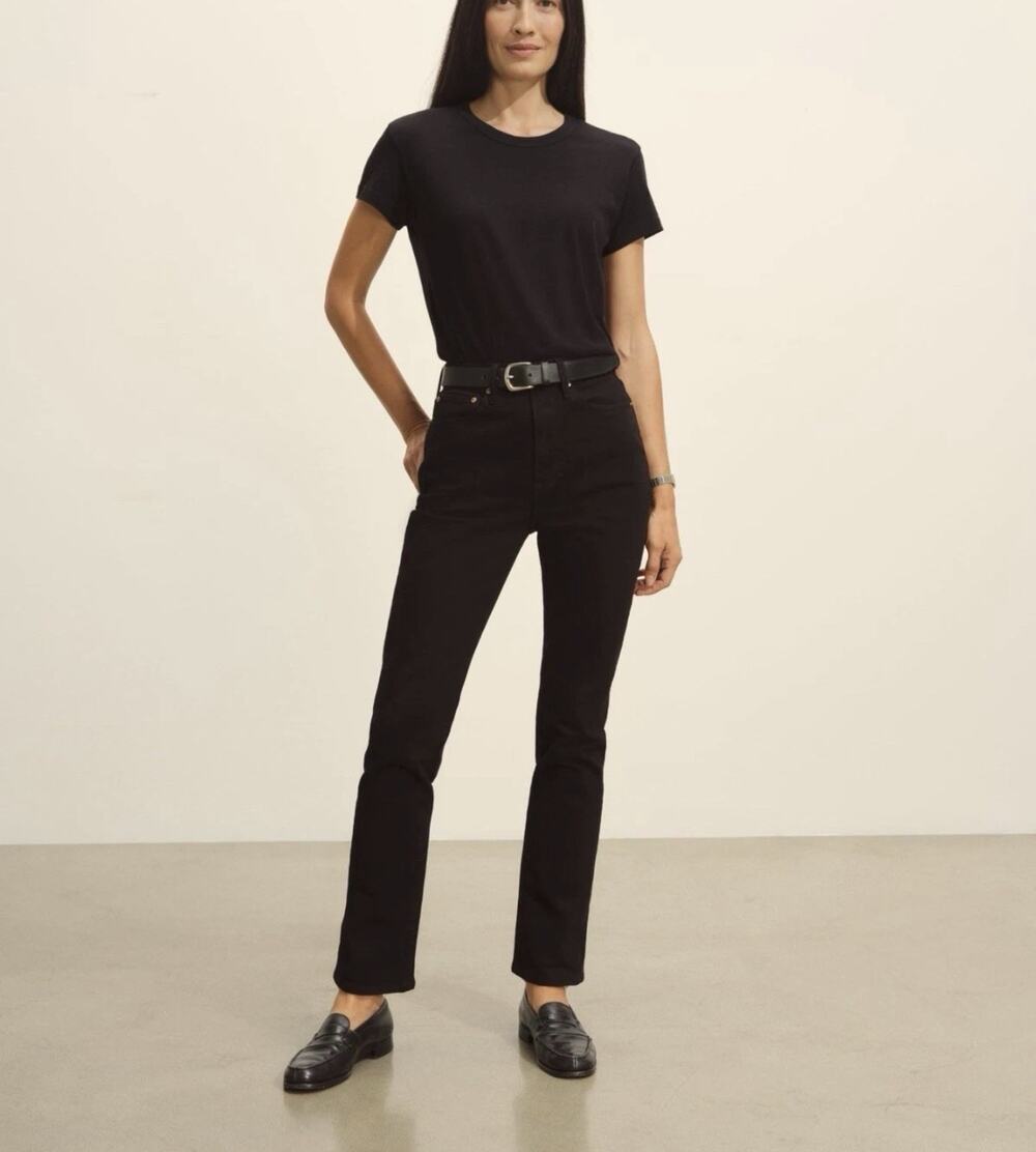 NWT Buck Mason Women's Black Cigarette Jeans High Waist 26
